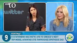 GNTM Η Μέγκι Ντρίο απαντά στις δύσκολες ερωτήσεις των χρηστών του Twitter [upl. by Nerissa130]