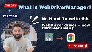 WebDriverManager  No Need to write this WebDriver driver  new ChromeDriver  selenium java [upl. by Benedikt]