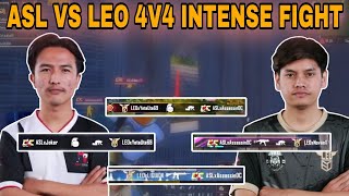 ASL vs LEO Intense 4v4 Fight 😱  Clash with kvn cr7horaa mrhyozu 4kgamingnepal drsgaming [upl. by Tunk]