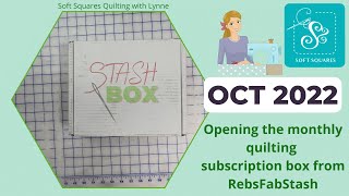 RebsFabStash Oct 2022 quilting subscription box [upl. by Olenka]