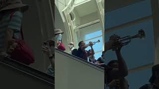 A lone trumpeter plays ‘The Throne Room’ theme while coming down the escalator at SDCC 🎺🎶 [upl. by Dahsra]