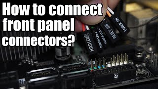 How to connect front panel connectors to the motherboard fpanel header [upl. by Ahsitnauq]