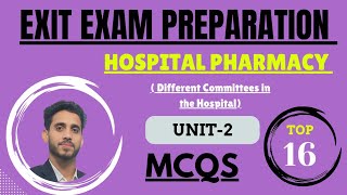 Unit 2  MCQs  Different Committees in hospital Pharmacy  Questions with answers  in Hindi [upl. by Lasonde]