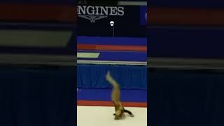 By some miracle she was uninjured🙏 gymnastics fail tumbling [upl. by Rebmetpes]