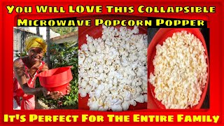 The Collapsible Microwave Silicone Popcorn Popper by Housewares Solutions [upl. by Eaner]