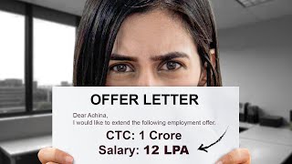 The Truth About ₹1 CRORE SALARY Package  CTC vs Inhand Explained [upl. by Ednihek]