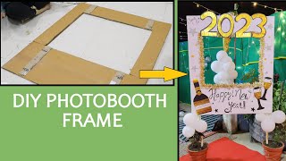 DIY Photobooth frame from old cardboard boxes  diy frame photobooth [upl. by Irrej130]