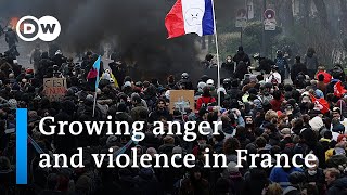 France protests show signs of slowing down hundreds of thousands still on the streets  DW News [upl. by Adnilev826]