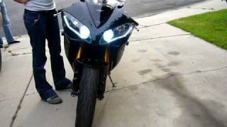 Audi R8 style lights on a Yamaha R1 [upl. by Derreg]