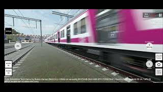 Long local train crossing in RG train tech demo [upl. by Ierdna]