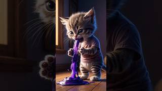 Sad beautiful Cat Son Animation hybrid ❤️ animals ytshorts shorts [upl. by Estrellita]