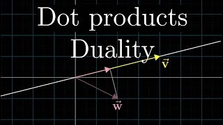 Dot products and duality  Chapter 9 Essence of linear algebra [upl. by Ycrep321]