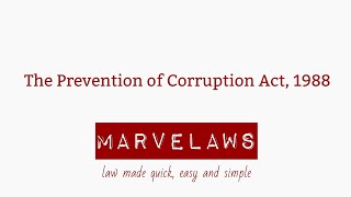 Prevention of Corruption Act 1988 for CBI APP Part 1 [upl. by Yatnuahs906]