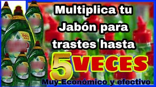 COMO MULTIPLICAR TU JABÓN LIQUIDO PARA TRASTES AHORRA DINERO EN JABON LIZZMULLER [upl. by Ranson]