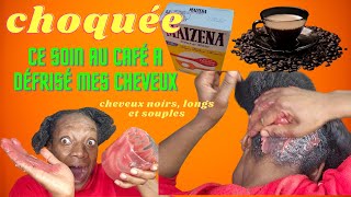 CE SOIN AU CAFÉ MAÏZENA A DEFRISÉ MES CHEVEUX JE SUIS CHOQUÉE  CHEVEUX NOIRS LISSES HYDRATÉS [upl. by Arataj]