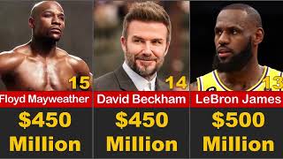 Richest Athletes in the World comparison [upl. by Llorre]