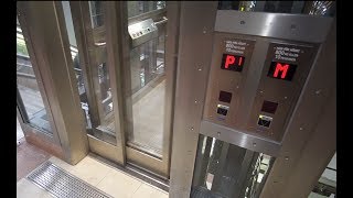 Sweden Stockholm City train  subway station 4X SMW elevator rides  going down to platform level [upl. by Kendy605]