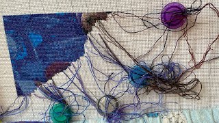 Cross Stitch Tutorial How I Manage Multiple Needles [upl. by Anema]