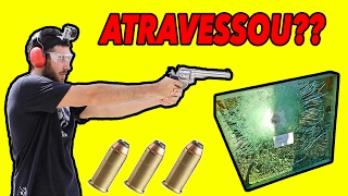 TESTE TIRO REVOLVER 44 MAGNUM Vs VIDRO BLINDADO [upl. by Nospmas]