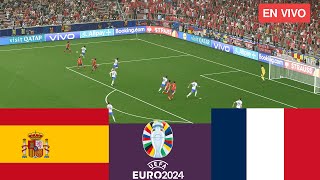 España vs Francia EN VIVO Eurocopa 2024 Alemania Partido completo  Videojuegos de simulación [upl. by Nyledaj146]