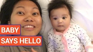 2MonthOld Baby Says Hi  Daily Heart Beat [upl. by Mitman]