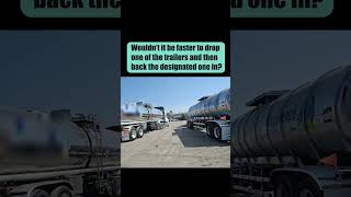 Backing double tanker trailers [upl. by Ashatan]