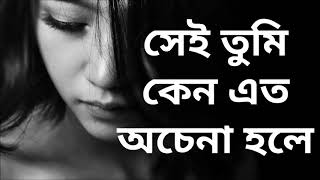 Sei tumi keno eto ochena holeAyub BacchuLyrical সেই তুমি [upl. by Ahtamat888]