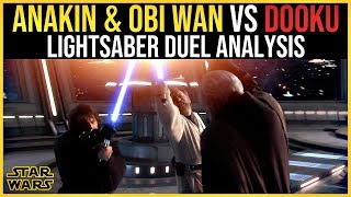 Anakin amp Obi Wan vs Dooku  Lightsaber Duel Analysis Revenge of the Sith [upl. by Sucramel803]