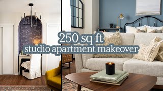 TINY Studio Apartment Makeover In Studio McGee Style [upl. by Rosalind]