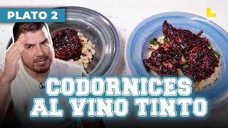 Codornices al vino tinto con rissoto de hongos  El Gran Chef Famosos [upl. by Matheson838]