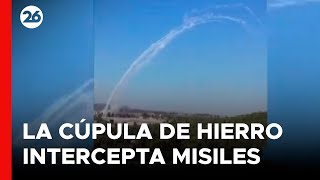 Los sistemas de defensa de Israel continúan interceptando misiles de Líbano [upl. by Kilah]