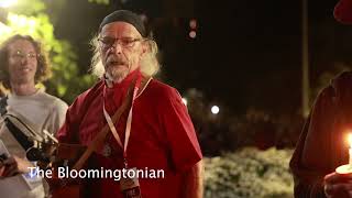 Activist Bill Breeden leading civil rights song at Indiana Universitys Sample Gates [upl. by Adnolrehs]