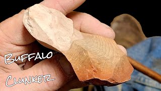 Bifacing a Buffalo River Clunker Episode 8 Beginner Flintknapping Indirect Percussion [upl. by Akirehs]