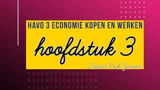 Economie HAVO3 amp VWO3  Kopen en Werken 3e druk  Hoofdstuk 3 [upl. by Ahseinet]