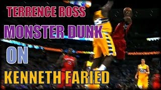 Terrence Ross MONSTER Dunk on Kenneth Faried [upl. by Anoerb426]