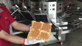 HY910L 大型連續式自動鬆餅機 Large Automatic Ice Cream Cone Waffle Machine [upl. by Adelia]