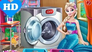 ♥ Disney Frozen Elsa Games Elsa Frozen Laundry Frozen 2 Game ♥ [upl. by Anelim]