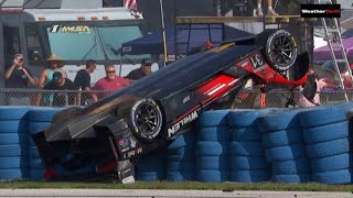 Pipo Derani Flip  2024 12 Hours Of Sebring [upl. by Docilla]