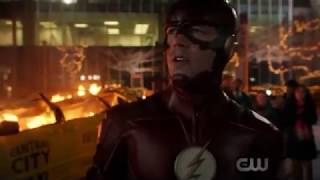 The Flash 4x23Barry Cisco and Ralph save peopleBarry and a speedster destroy satellite [upl. by Aizitel]