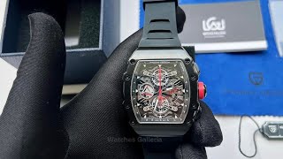 Pagani Design PDYS011 Balck  PDYS011  Tonneau Chronograph Watch Pagani Tonneau Chronograph Watch [upl. by Ganny]