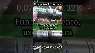 Micrómetro de Interiores micrometer ingenieria mecanica ingleal [upl. by Yerfdog]