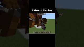 50 pillagers vs 1 iron golem [upl. by Eidok]