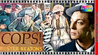 Colorized amp Restored  Buster Keatons Cops 1922  Historic Silent Film [upl. by Anemaj]