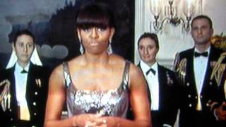 Michelle Obama Announcing Best Picture Oscar 2013 Argo [upl. by Marvella]