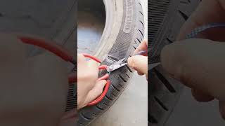 Damage tire repairing process Goodtools and machinery make work easy [upl. by Euqinoj]