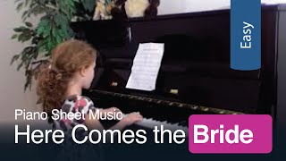 Here Comes the Bride  Free Beginner Piano Sheet Music  MakingMusicFunnet [upl. by Haughay]