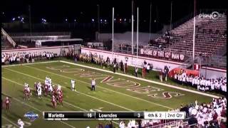 Lowndes High 84 Gustavo Gonzales kicks 25 yard field goal [upl. by Ellenig357]