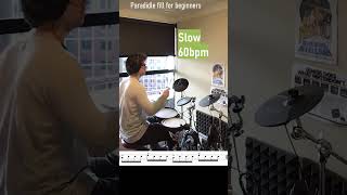 Paradidle drum fill for beginners drums drummer drumcover music musician [upl. by Clyve319]