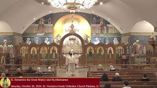 St Demetrios the GreatMartyr and Myrrhstreamer 102624 [upl. by Karlik]