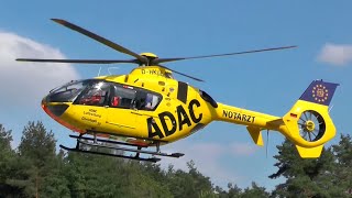 Rettungshubschrauber Christoph 39 Perleberg DHKUE  Start in Hennigsdorf [upl. by Aiyotal]